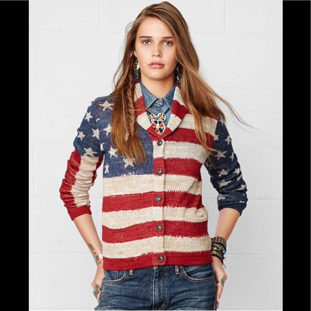 Ralph Lauren Denim Supply American flag cardigan
